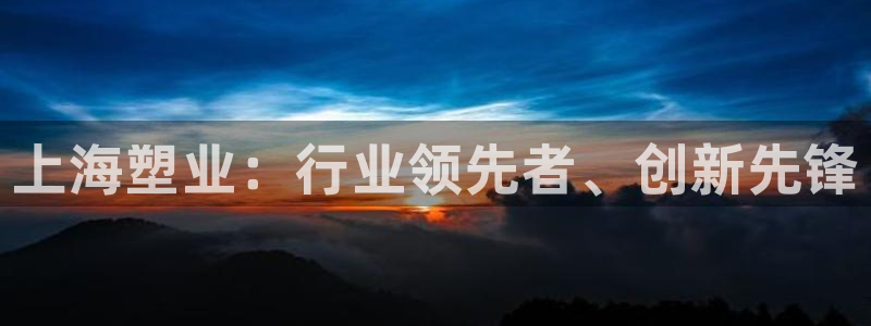太阳2注册官网下载：上海塑业：行业领先者、创新先锋