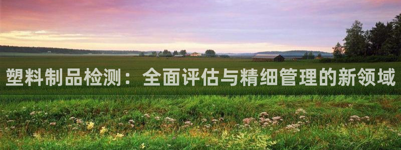 太阳成集团娱乐网站：塑料制品检测：全面评估与精细管理的新领域
